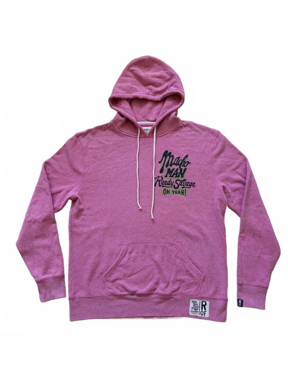 Roots of Fight Macho Man Randy Savage Hoodie Sweatshirt Pink ROF Men's Size XL